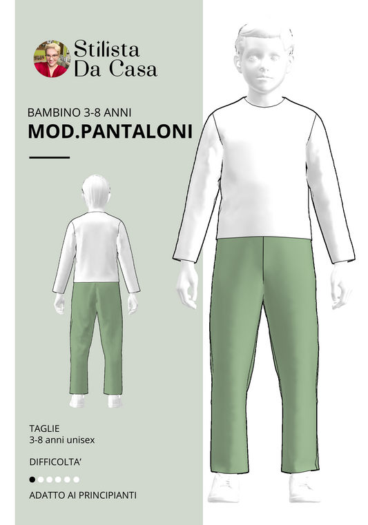 Pantalone bambino 3-8 anni