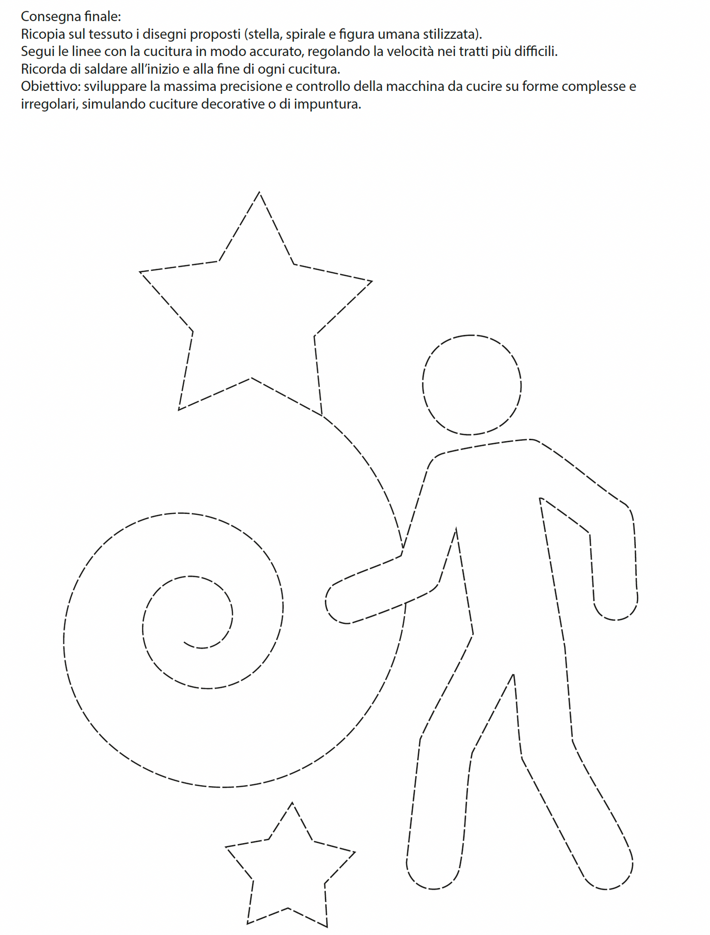 Schede di allenamento – Cucire dritto a macchina