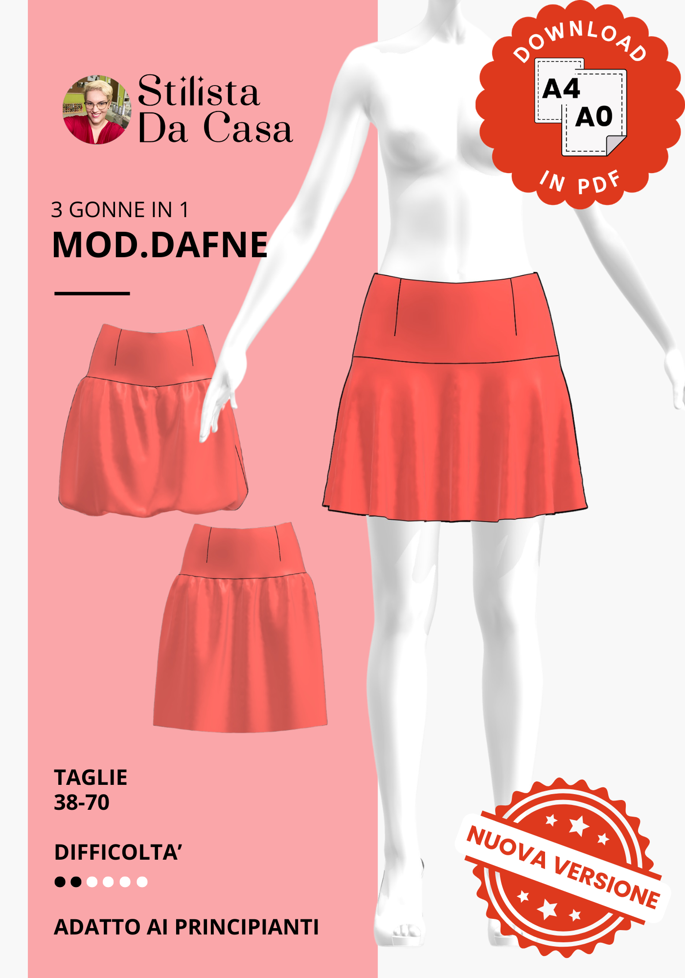 3 gonne in 1 mod.DAFNE