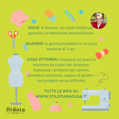 MasterClass rapida: impara a usare la macchina per cucire in sole 3 ore- 24 aprile ore 16-19