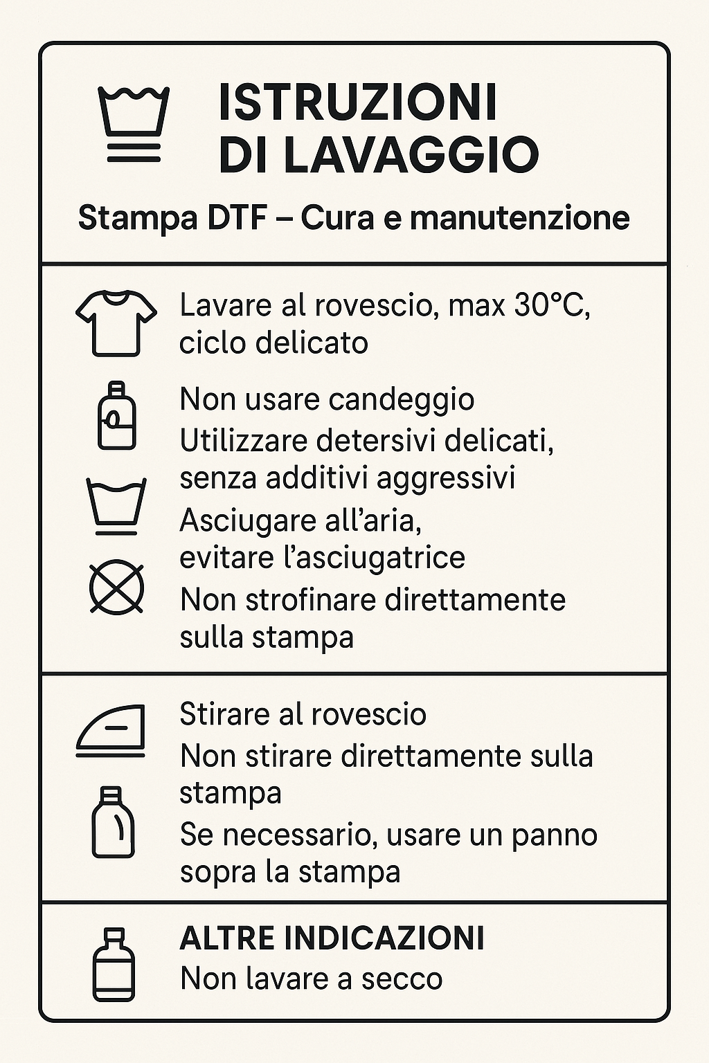 Grafica personalizzata da stirare su tessuto -DTF