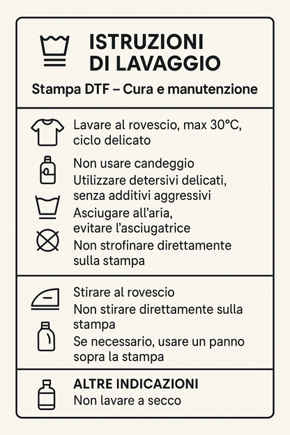 Grafica personalizzata da stirare su tessuto -DTF