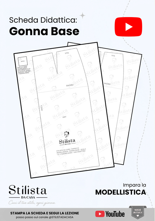 Scheda Didattica per CORSO: Gonna Base (Scala 1:2)