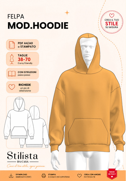 felpa mod. HOODIE